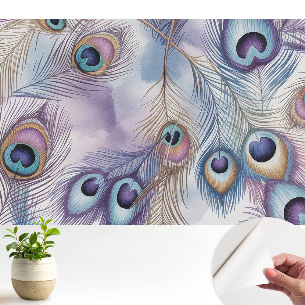 Tapéta Pasztell absztrakt pávatoll