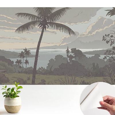 Dekor tapéta Békés pálmafák a tengerparton
