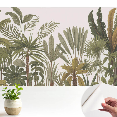 Öntapadó tapéta harmonikus trópusi növényzettel