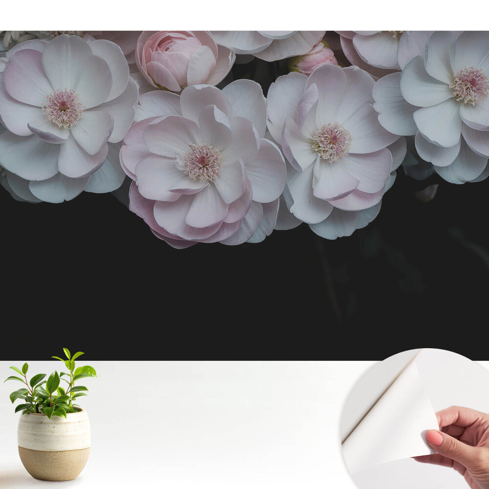 Tapéta Romantikus virágok finom színekben