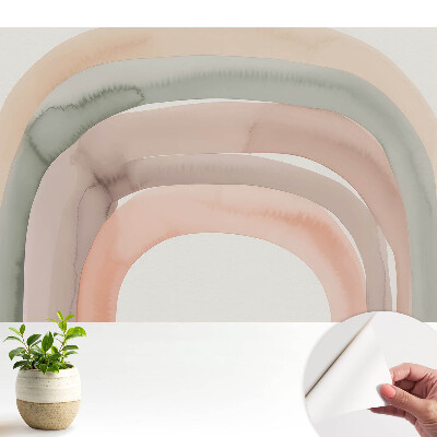 Dekortapéta pasztell ívekkel a nyugodt, relaxáló hatásért