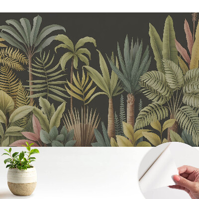 Öntapadós tapéta egzotikus trópusi pálmalevelekkel
