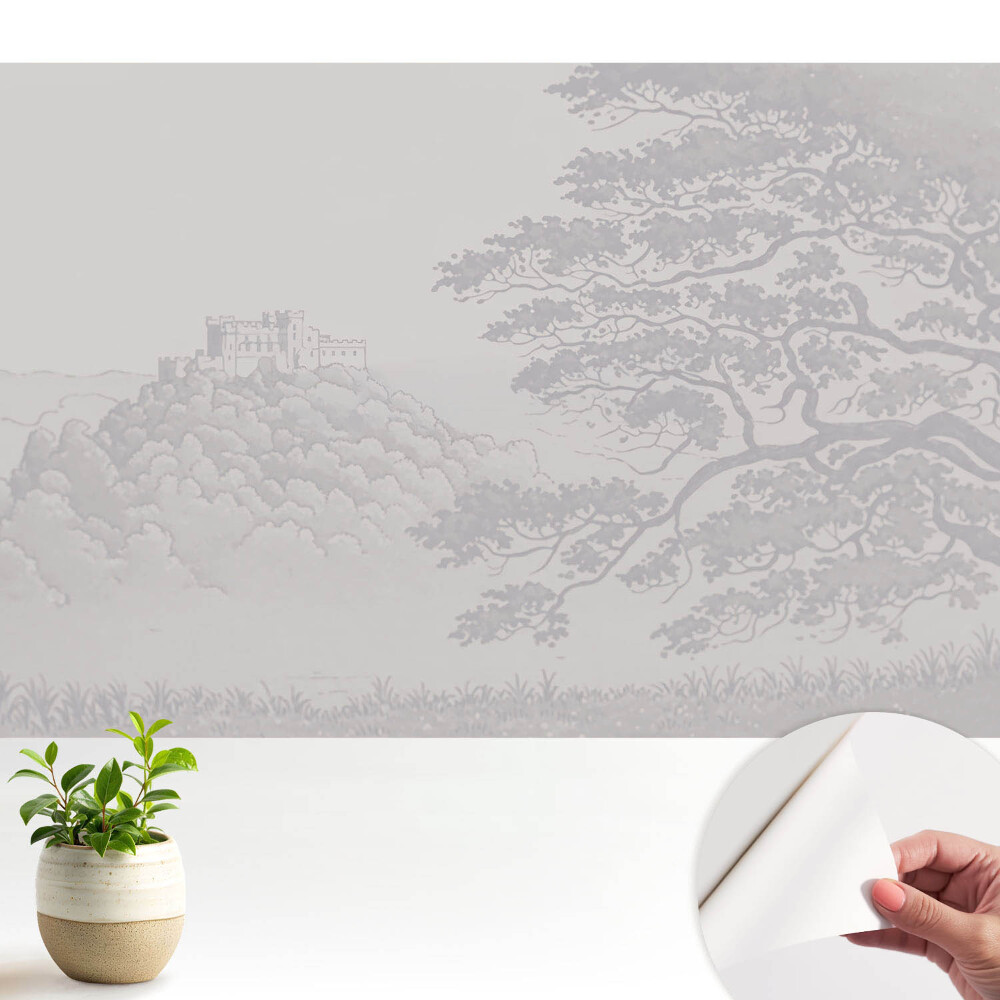 Öntapadós tapéta falra Egy kastély tájképe fák között