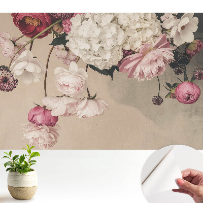 Öntapadó tapéta finom virágmintával, romantikus hangulatú kompozícióval