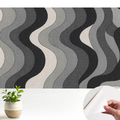 Modern tapéta szürke hullámos mintával