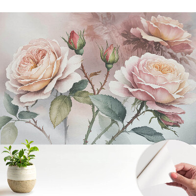 Tapéta klasszikus romantikus virágmintával