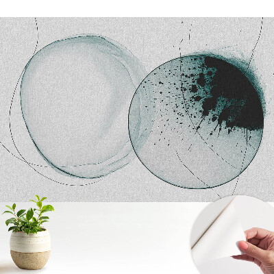 Öntapadós tapéta zöld kerek mintákkal