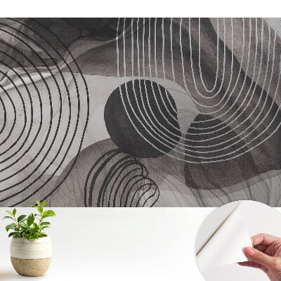 Tapéta szürke geometriai kontrasztvonalakkal