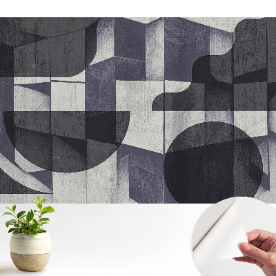 Öntapadós tapéta geometrikus absztrakciós mintával a modern, harmonikus hatásért