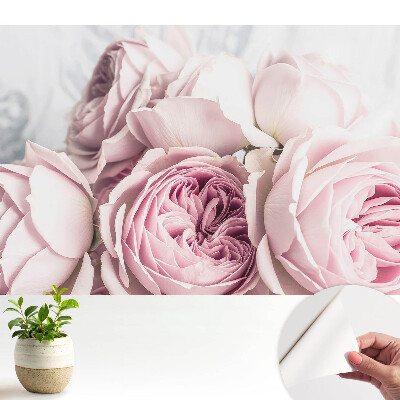 Öntapadós tapéta finom rózsákkal romantikus csokor mintával