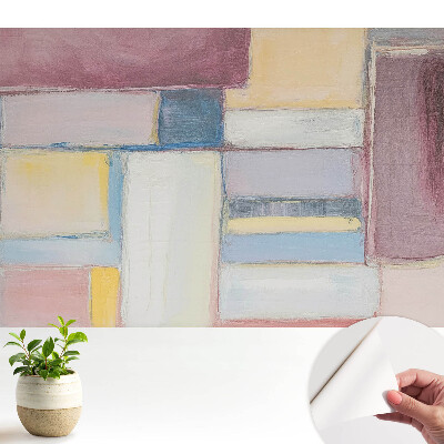 Modern tapéta színes téglalapok mintázatával