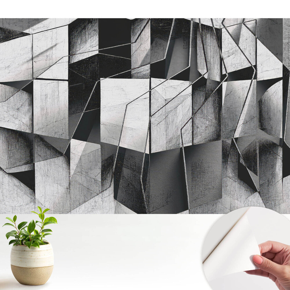 Tapéta geometriai formákkal modern stílusban