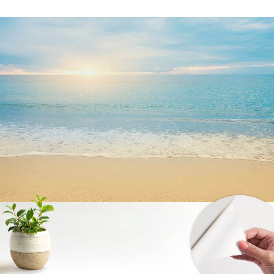 Modern tapéta, „Napos reggel” tengerparti motívummal