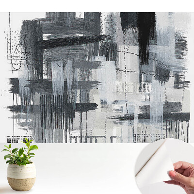 Öntapadó tapéta a monokróm absztrakció motívumával