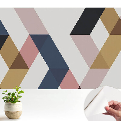 Tapéta geometrikus alakzatokkal finom pasztell színekben