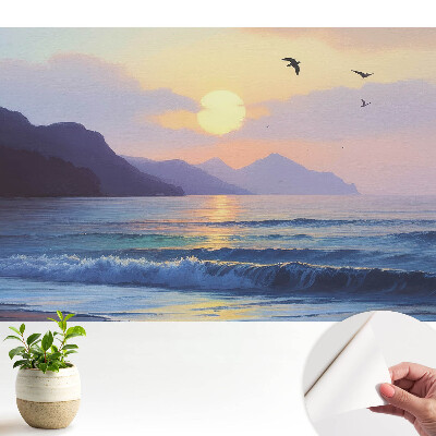 Öntapadós tapéta naplemente a tenger felett klasszikus stílusban