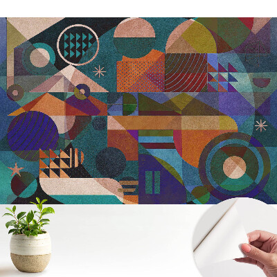 Modern tapéta színes geometrikus absztrakcióval