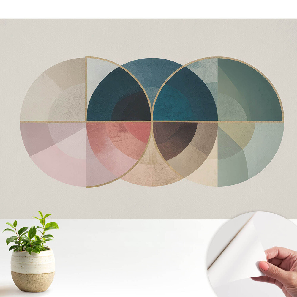 Dekor tapéta Színes kerekek modern stílusban