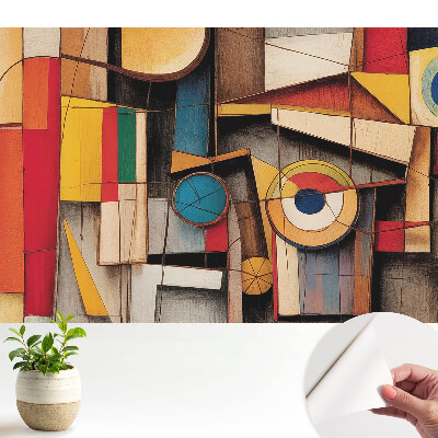 Öntapadós tapéta absztrakt színformákkal