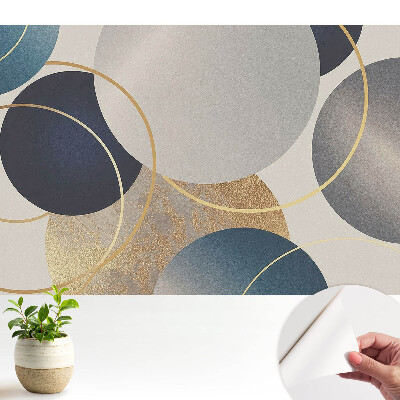 Tapéta Geometrikus körmotívumok szürkéskék árnyalatokban.