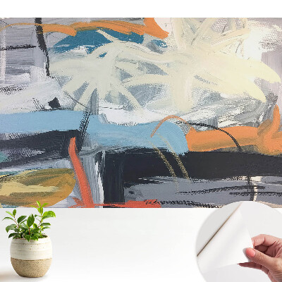 Modern tapéta absztrakt, dinamikus színkompozícióval