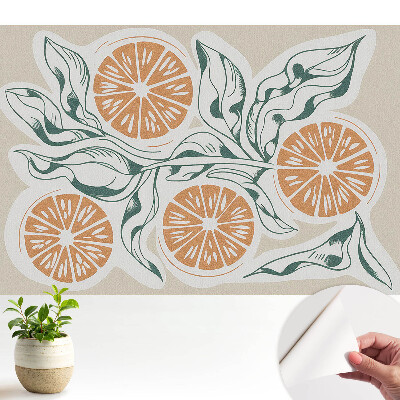 Modern tapéta Citrusfélék és levelek harmóniában