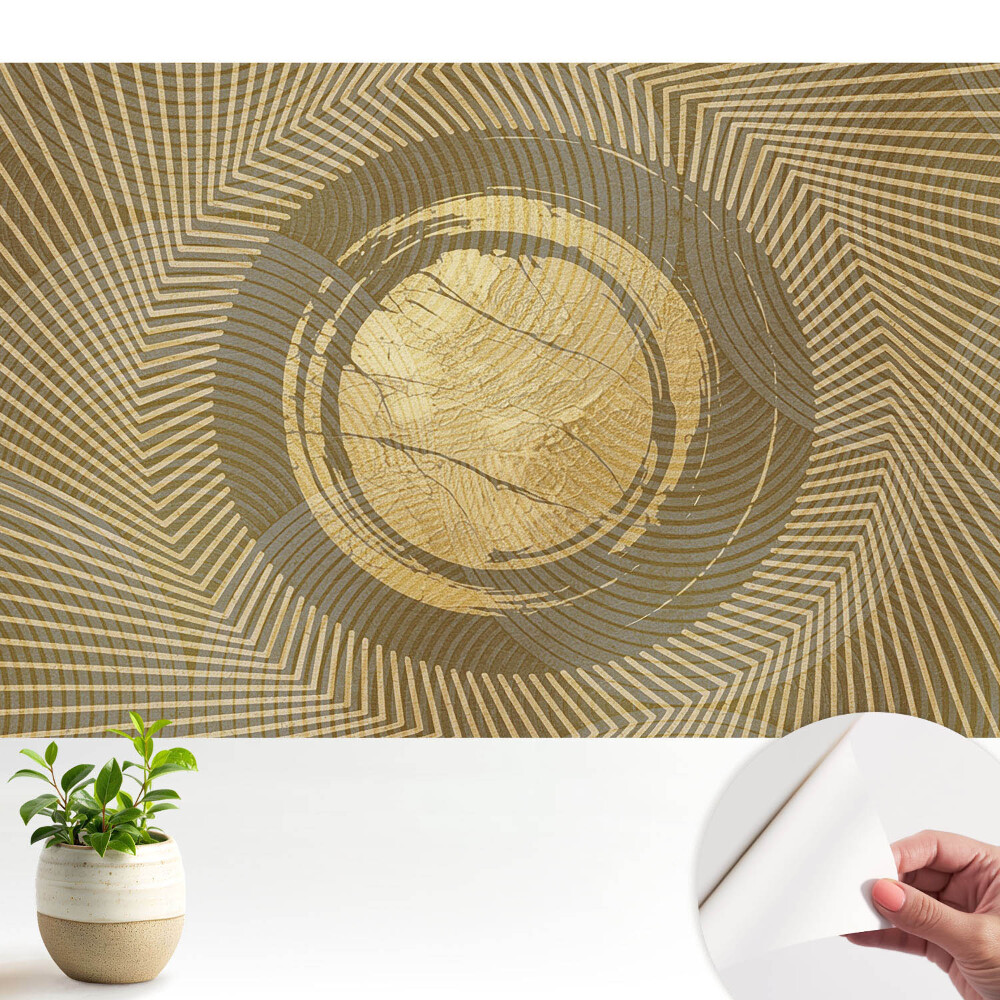 Öntapadós tapéta Geometrikus absztrakció sárga árnyalatokban