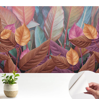 Dekorációs tapéta elegáns, harmonikus levélmintával