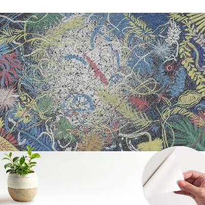 Öntapadós tapéta falra Energiával teli absztrakt levelek