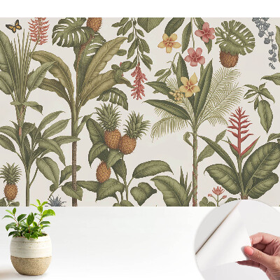 Öntapadó tapéta trópusi mintával