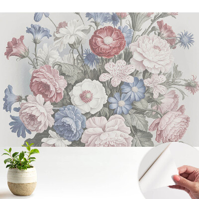 Dekor tapéta Színes virágok klasszikus harmóniában