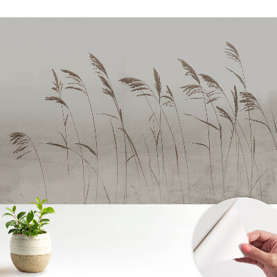 Modern tapéta finom fűszálakkal, ködös aurájú mintával