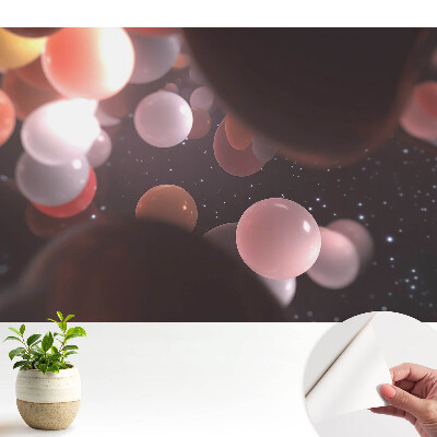 Dekor tapéta színes átlátszó absztrakt golyókkal