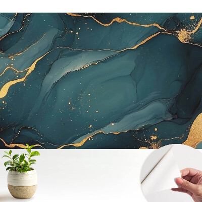 Öntapadós tapéta elegáns absztrakt mintával sötétkék árnyalatokban