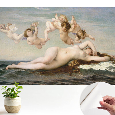 Öntapadós tapéta a kerubok klasszikus szépségét és könnyedségét ábrázoló mintával