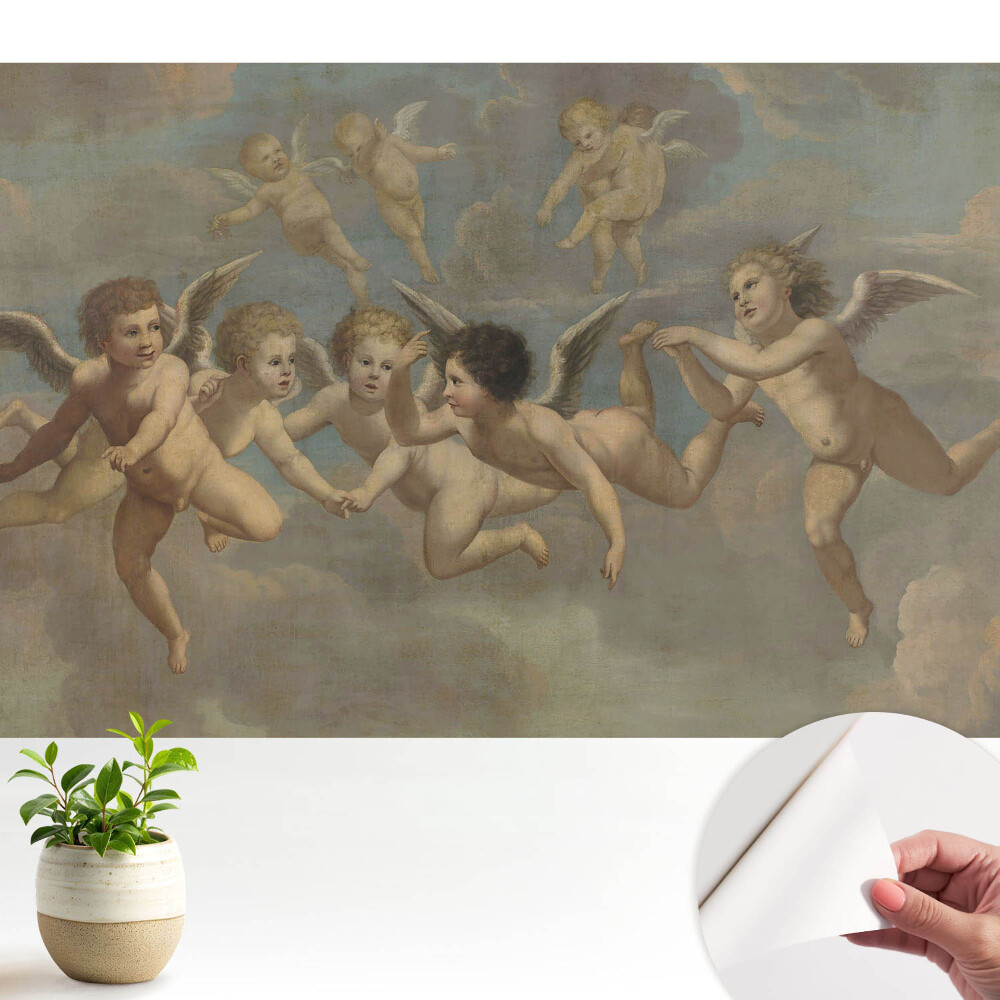 Tapéta Mennyei putti a felhőkben