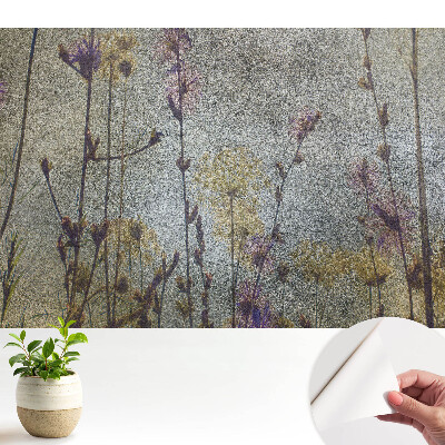 Öntapadós tapéta falra Éteri vadvirágok