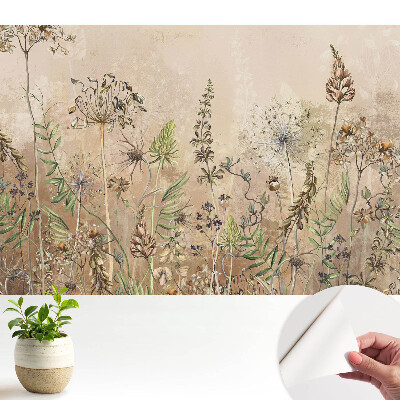 Modern tapéta pasztell növényi mintával