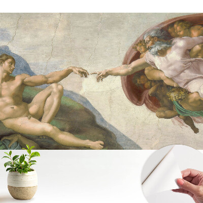 Modern tapéta szimbolikus, érzelmekkel teli karakterinterakcióval