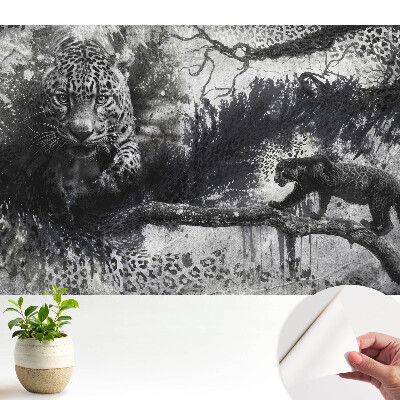 Öntapadó tapéta Művészi leopárdok szóródási dinamikája