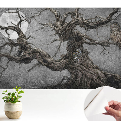 Tapéta Varázslatos éjszakai táj baglyokkal