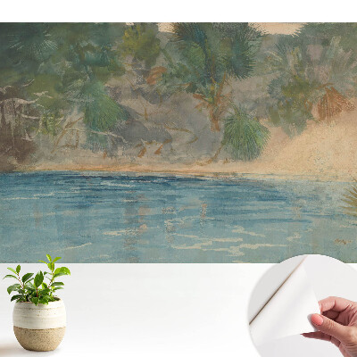 Dekor tapéta egzotikus tájjal a pihentető hangulat érdekében