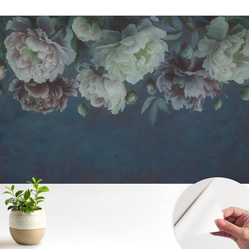 Öntapadó tapéta Virágok sötét háttér előtt