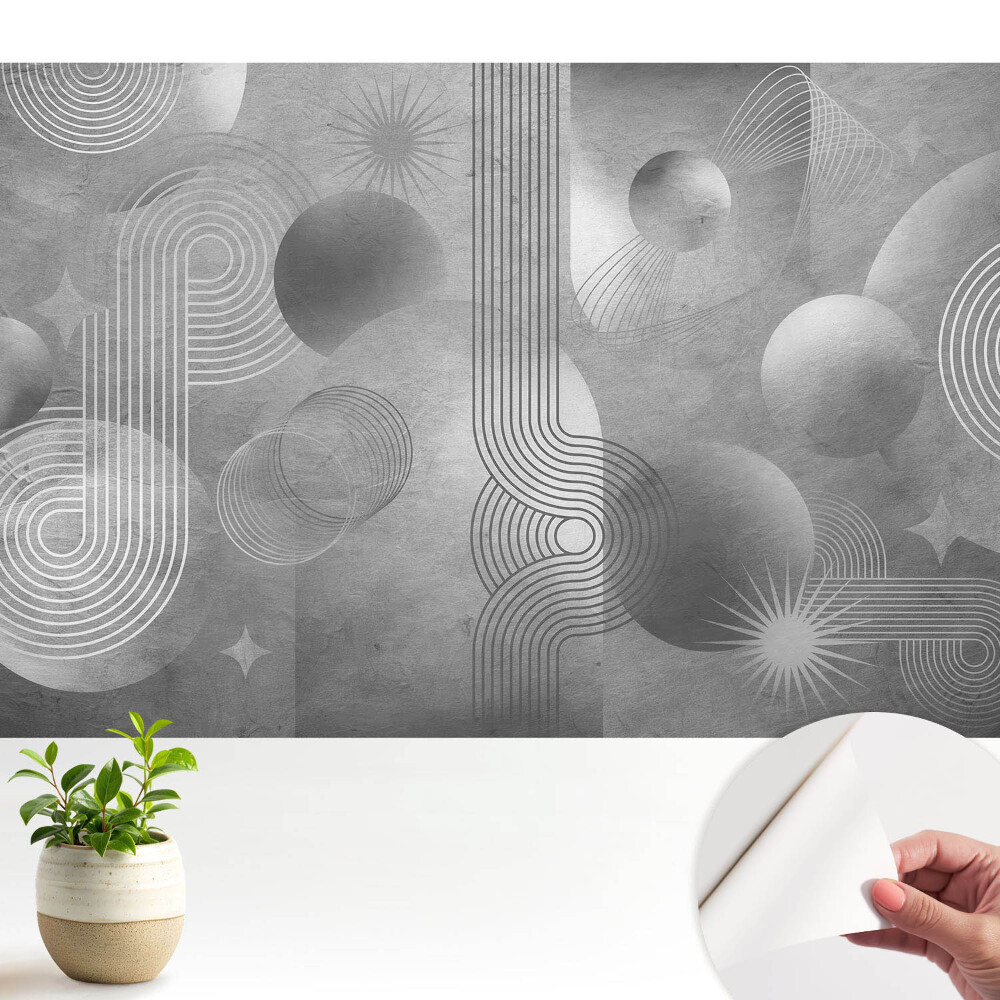 Tapéta Geometriai minták szürke árnyalatokban