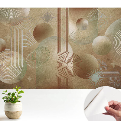 Öntapadó tapéta Absztrakt retro geometrikus kompozíció