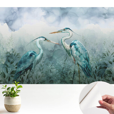 Dekortapéta a természettel körülvett madarak finom eleganciájával