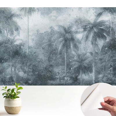 Öntapadós tapéta, egzotikus dzsungel mintával klasszikus stílusban