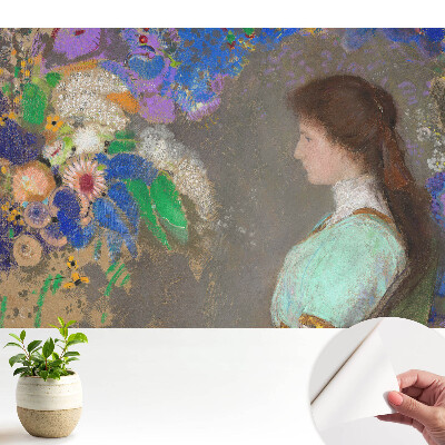 Dekor tapéta Nő a virágok között