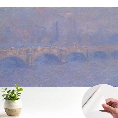 Tapéta impresszionista nosztalgikus motívummal ködös hídról