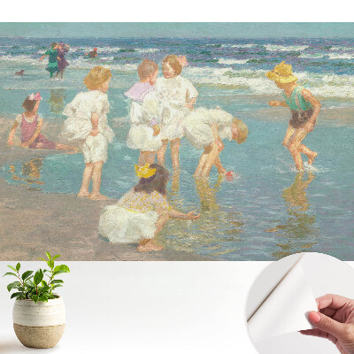 Öntapadós tapéta, tengeri motívumokkal díszített gyerekszobába